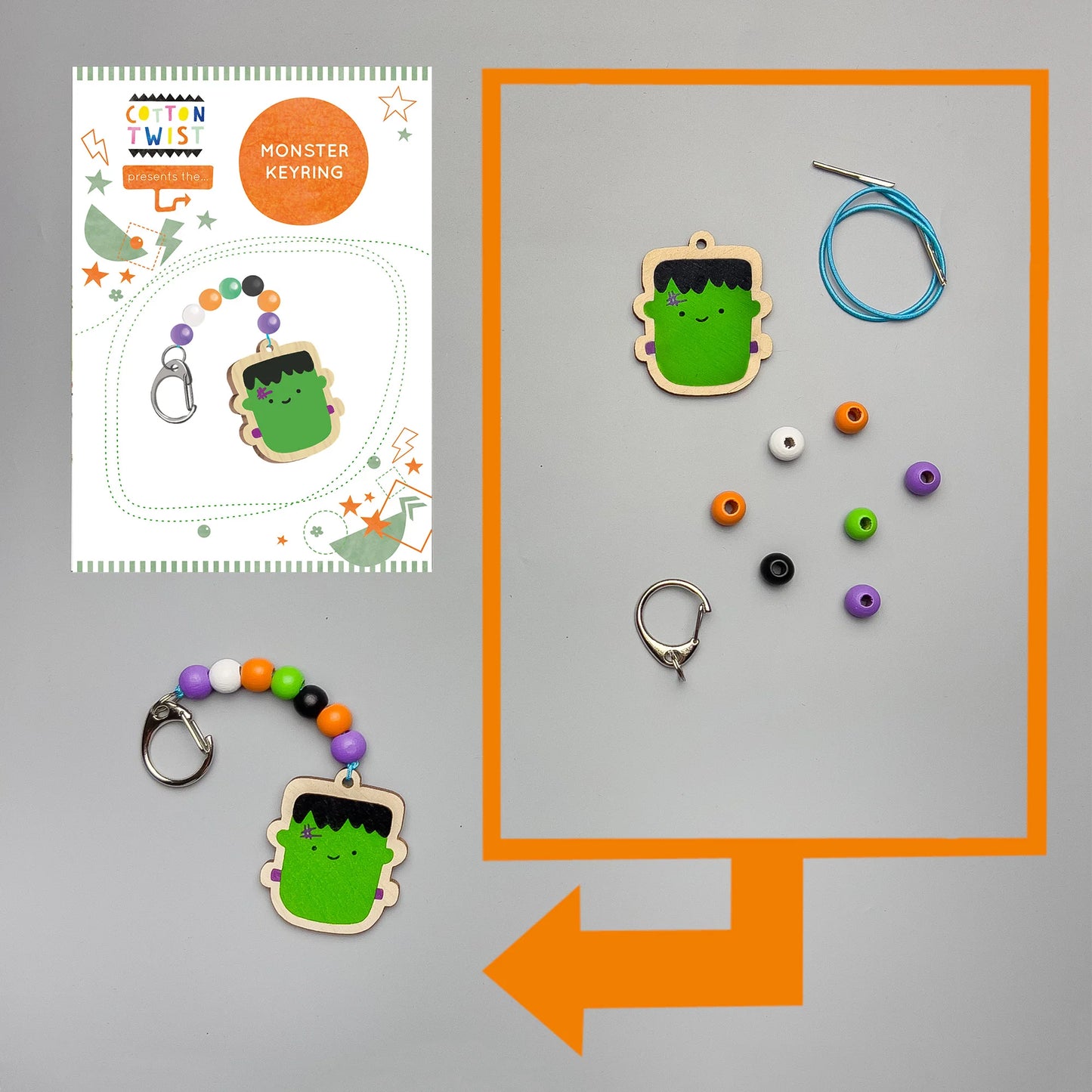 Make Your Own Monster Keyring - Anilas UK