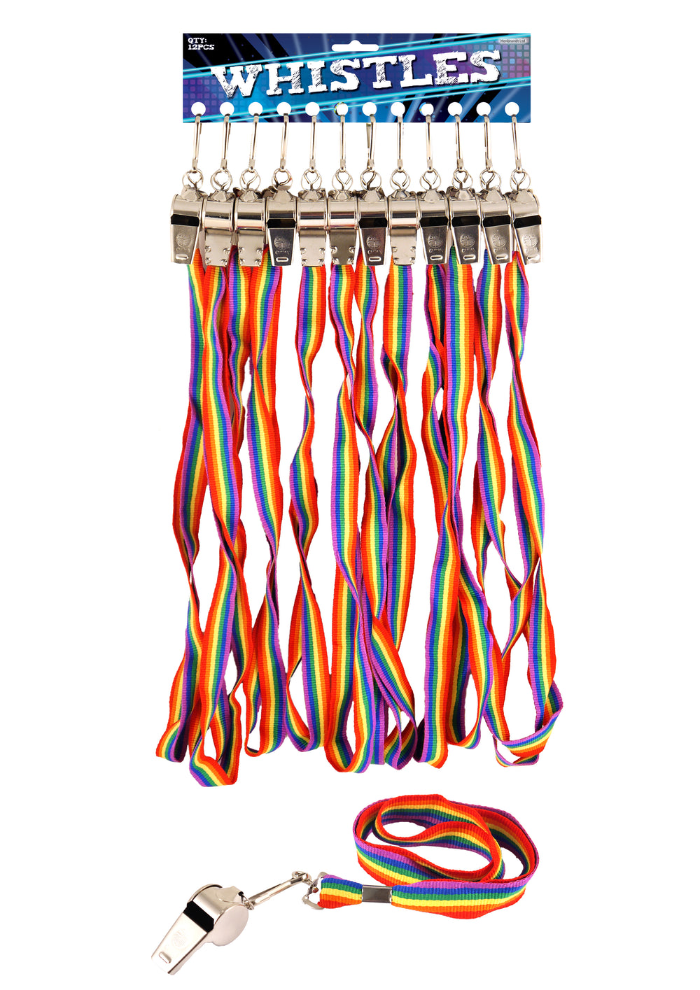 Pride Rainbow Lanyard with Metal Whistle - Anilas UK