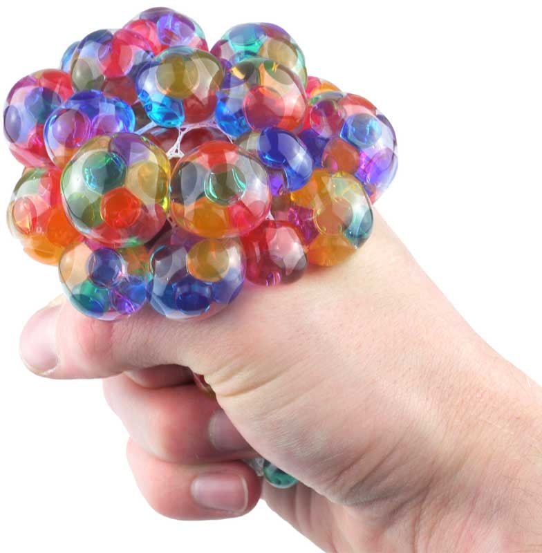 Mesh Squeeze Ball with Beads (7CM) - Anilas UK