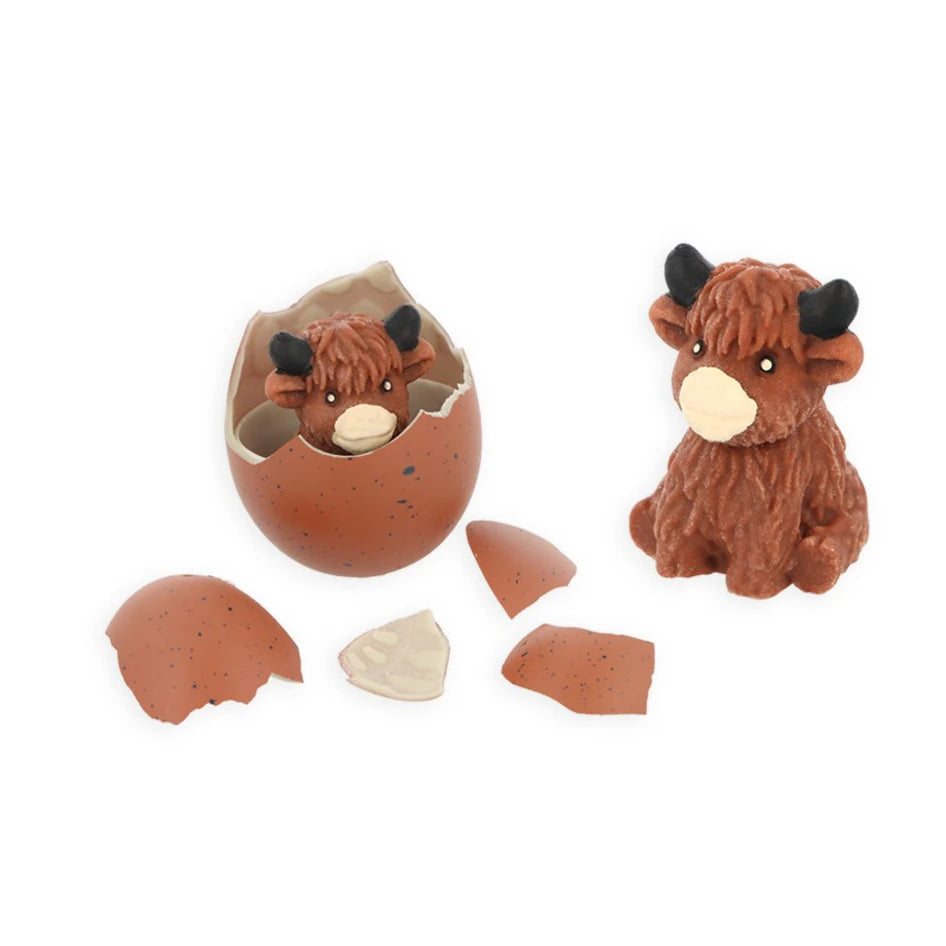 Hatch and Grow Highland Cow Egg Toy (6cm)