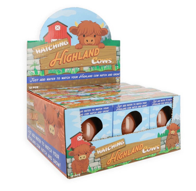 Hatch and Grow Highland Cow Egg Toy (6cm)