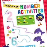 Number Activities Wipe Clean Book with Pen - Anilas UK