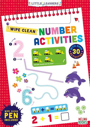 Number Activities Wipe Clean Book with Pen - Anilas UK
