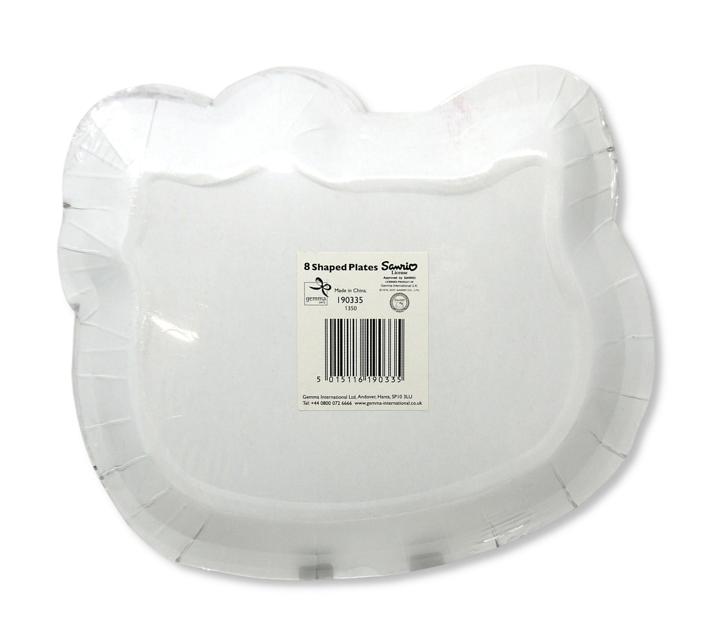 Hello Kitty Shaped Paper Plates - 23 x 18 cm (Pack of 8) - Anilas UK