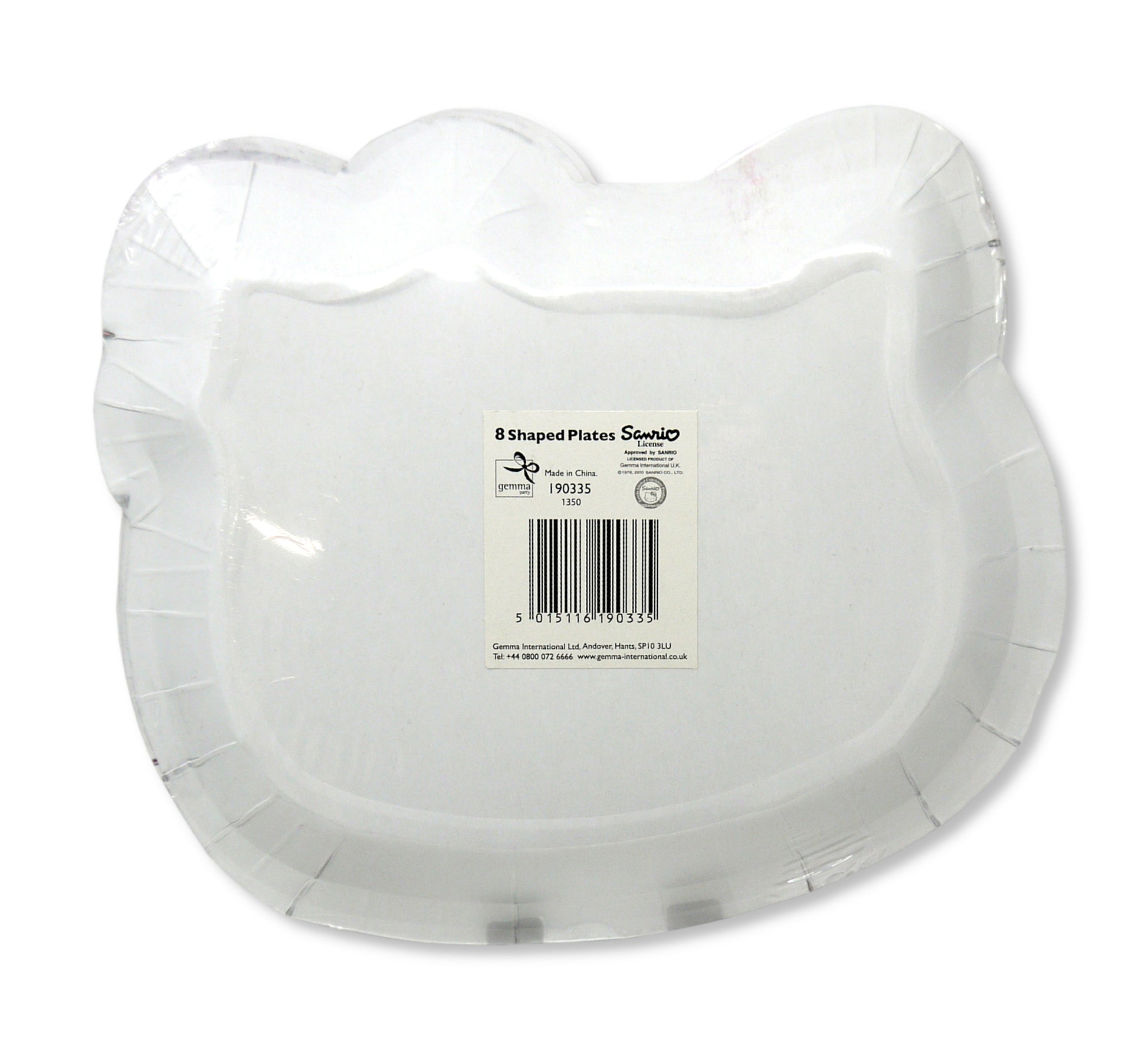 Hello Kitty Shaped Paper Plates - 23 x 18 cm (Pack of 8) - Anilas UK