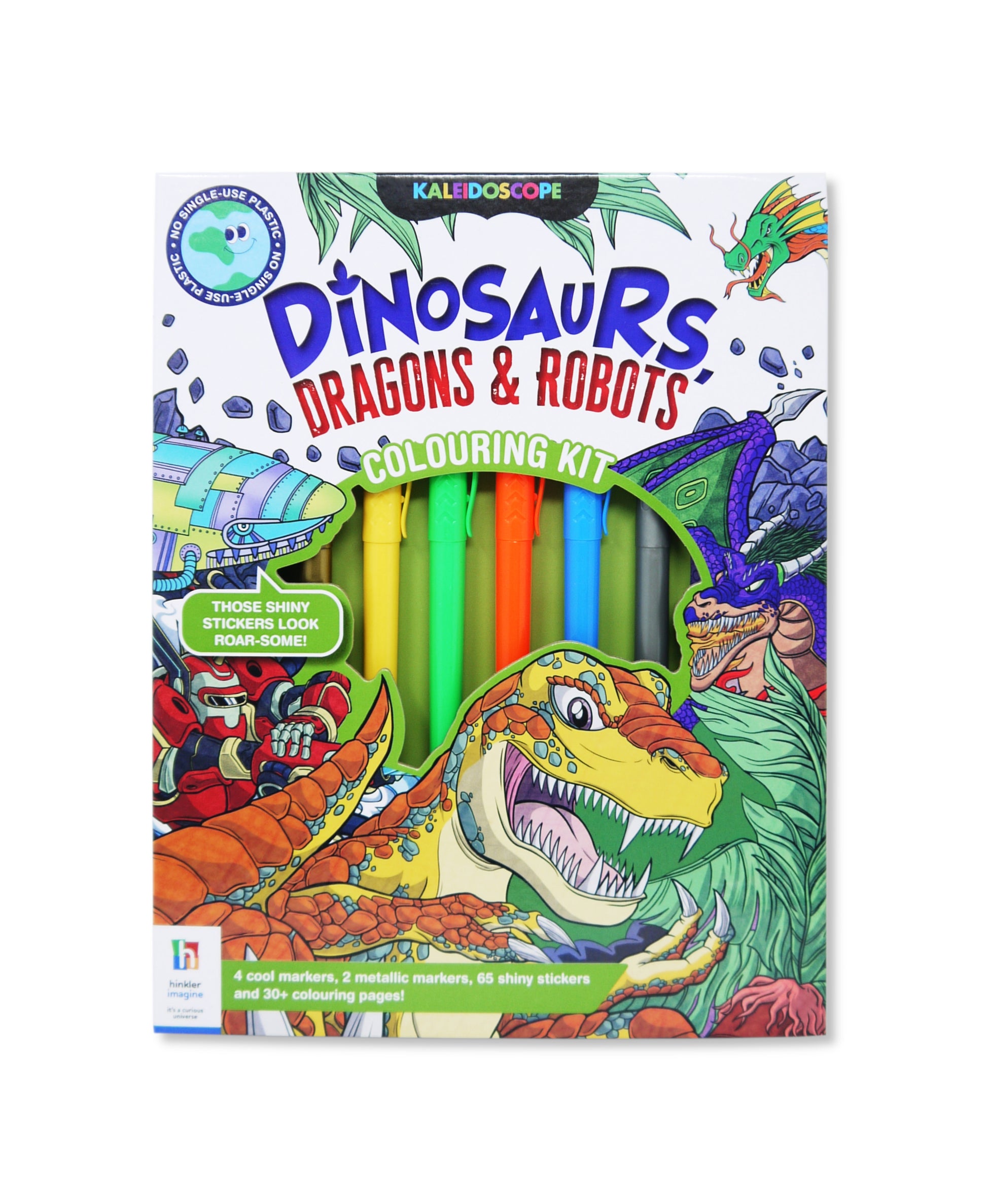 Dinosaurs Dragons and Robots Sweetlings Colouring Kit - Anilas UK