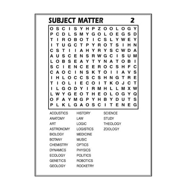 Wordsearch Brain Puzzle Games Book 1 - Anilas UK
