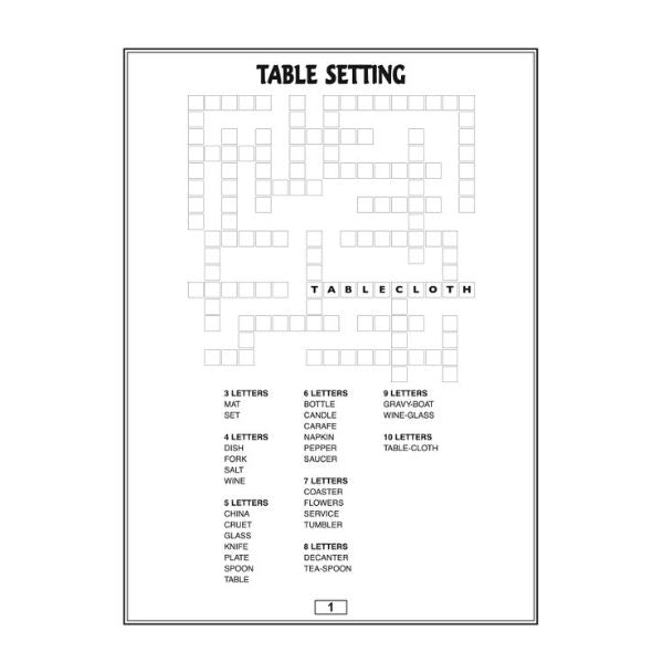 Criss Cross Puzzles Book - Anilas UK