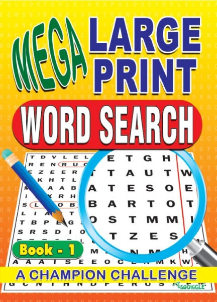 Mega Large Print Wordsearch Puzzle Book 4 - Anilas UK