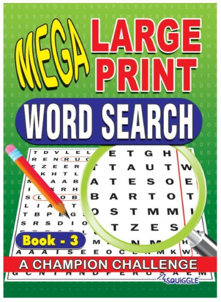 Mega Large Print Wordsearch Puzzle Book 5 - Anilas UK