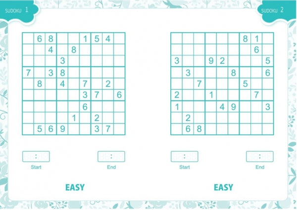Floral Sudoku Book - Anilas UK