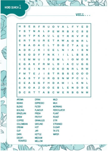 Floral Word Search Book - Anilas UK