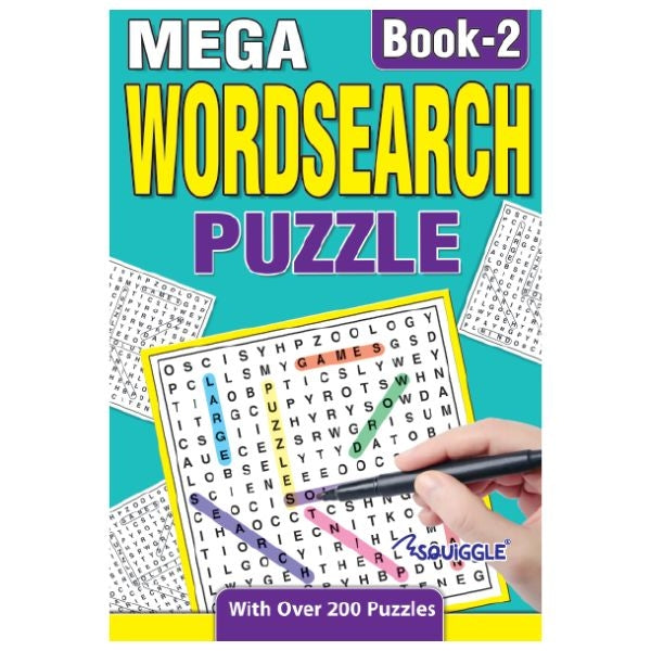 Mega Wordsearch A5 Puzzle  Book 1 or 2 - Anilas UK