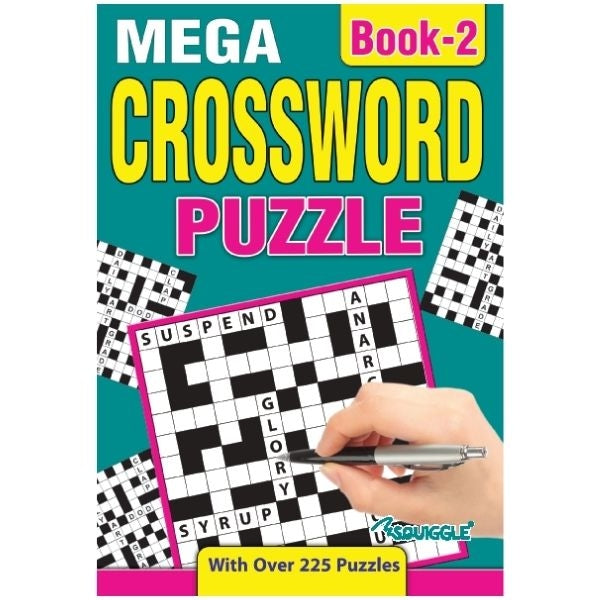 Mega Crossword A5 Puzzles Book - Anilas UK