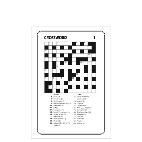 Mega Crossword A5 Puzzles Book - Anilas UK