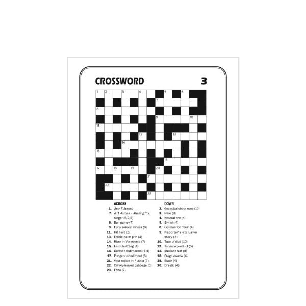 Mega Crossword A5 Puzzles Book - Anilas UK