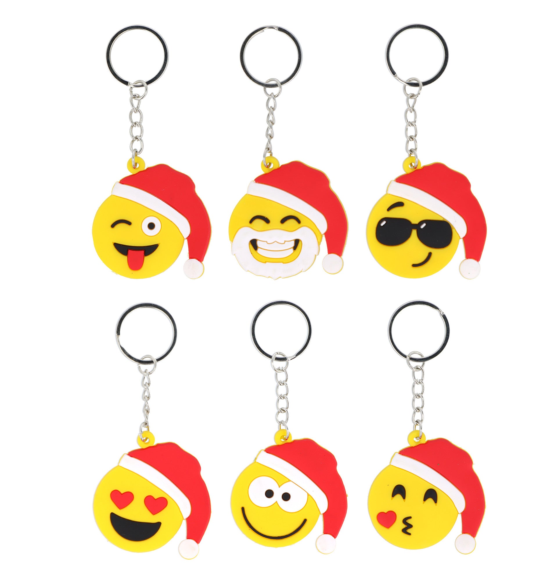 Christmas Yellow Smile Face Keychains - Anilas UK