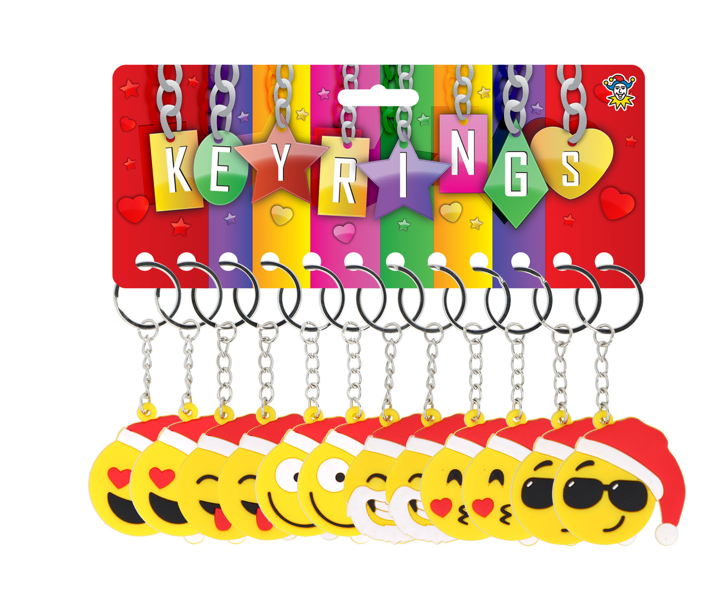 Christmas Yellow Smile Face Keychains - Anilas UK