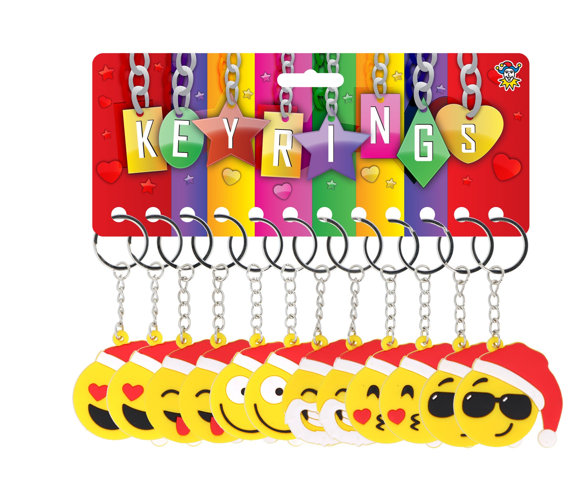 Christmas Yellow Smile Face Keychains - Anilas UK