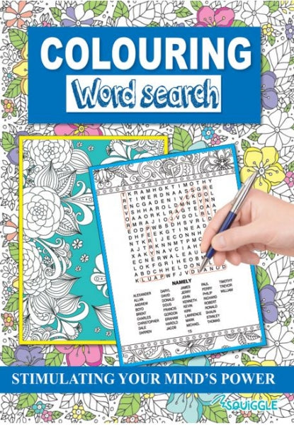 A4 Colouring Word Search Book - Anilas UK