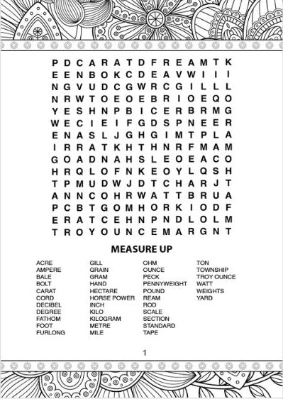 A4 Colouring Word Search Book - Anilas UK