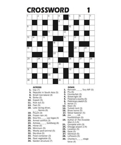 Travel Size Cross Word Puzzle Book - Anilas UK