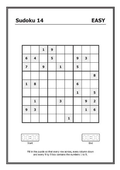 Sudoku Book 1 (Mega Large Print) - Anilas UK