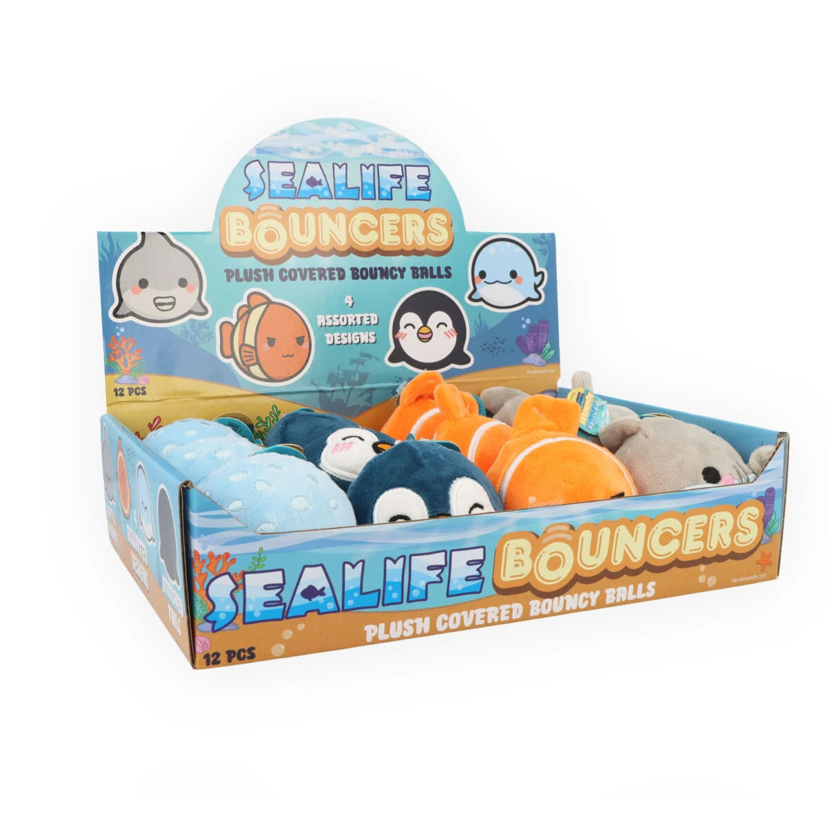 Plush Sealife Bouncers (6.8cm) 4 Assorted Designs - Anilas UK