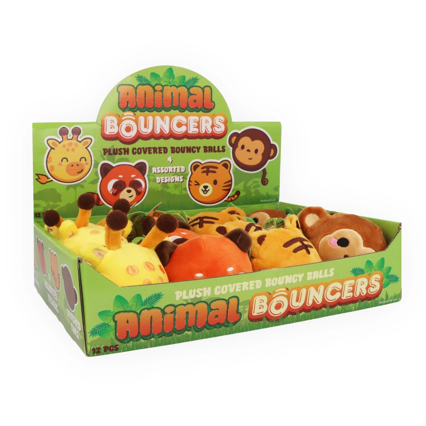 Plush Jungle Animal Bouncers (6.8cm) 4 Assorted Designs - Anilas UK