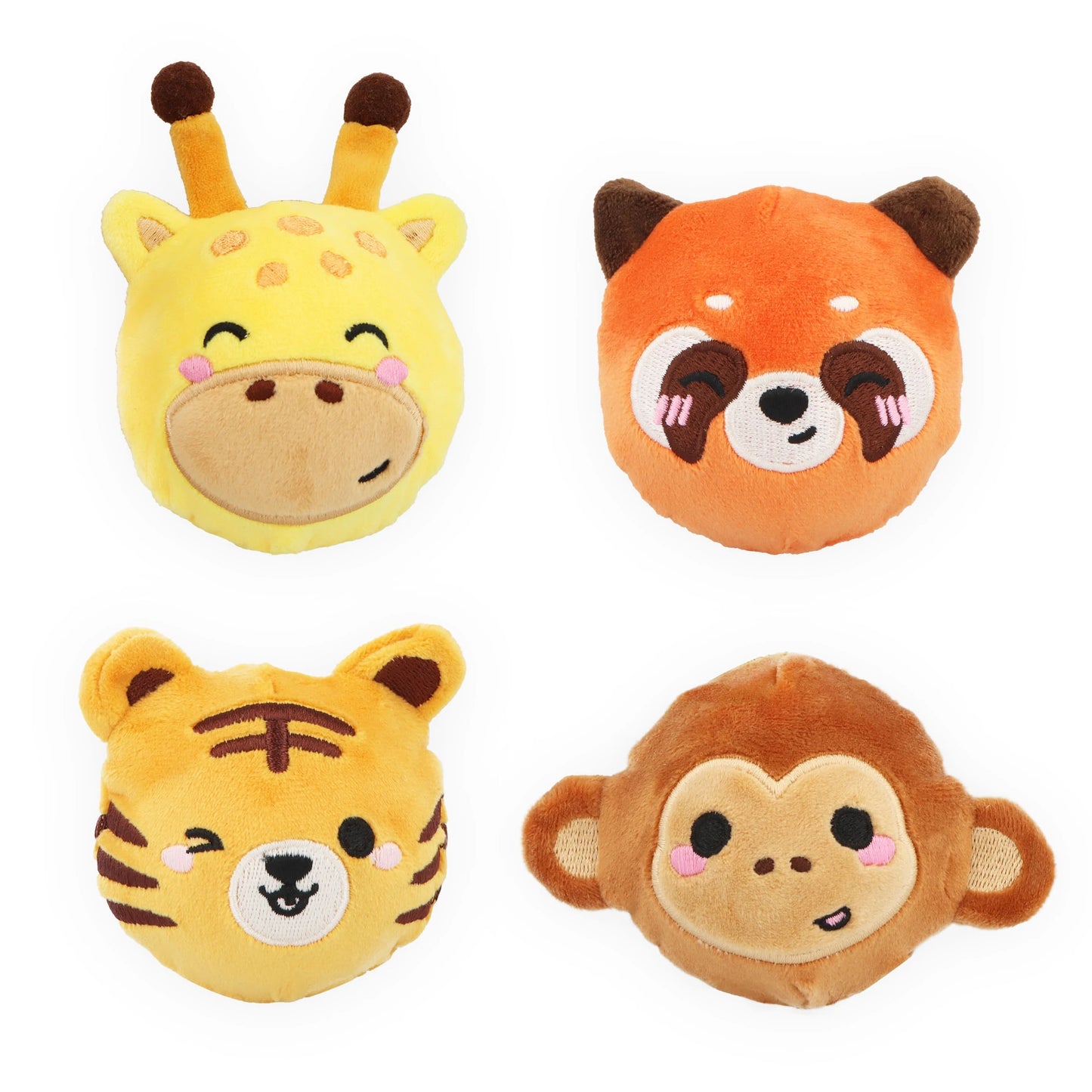 Plush Jungle Animal Bouncers (6.8cm) 4 Assorted Designs - Anilas UK