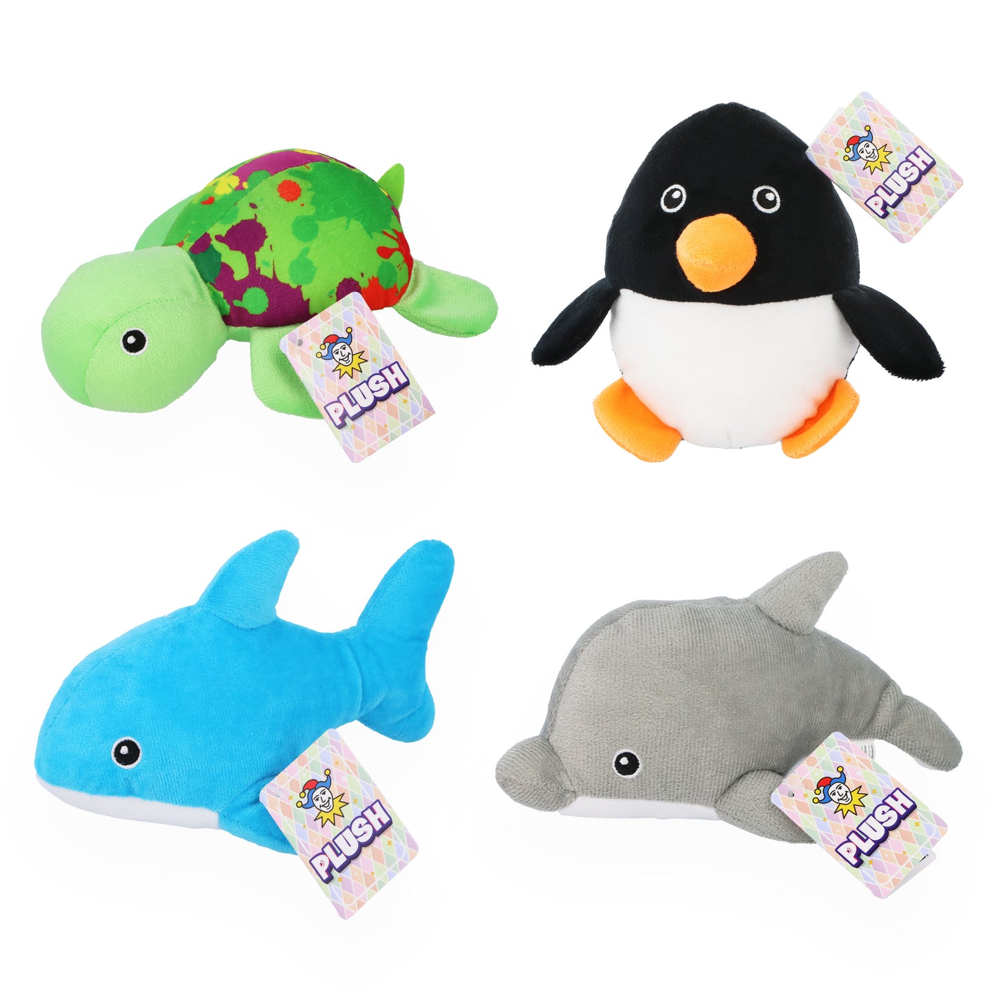 Sea Animal Plushies, 15 cm, 4 Assorted Designs - Anilas UK