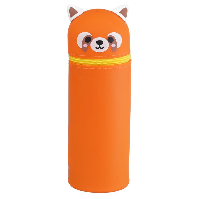 Adoramals Kawaii 2-in-1 Silicone Pencil Case - Red Panda - Anilas UK