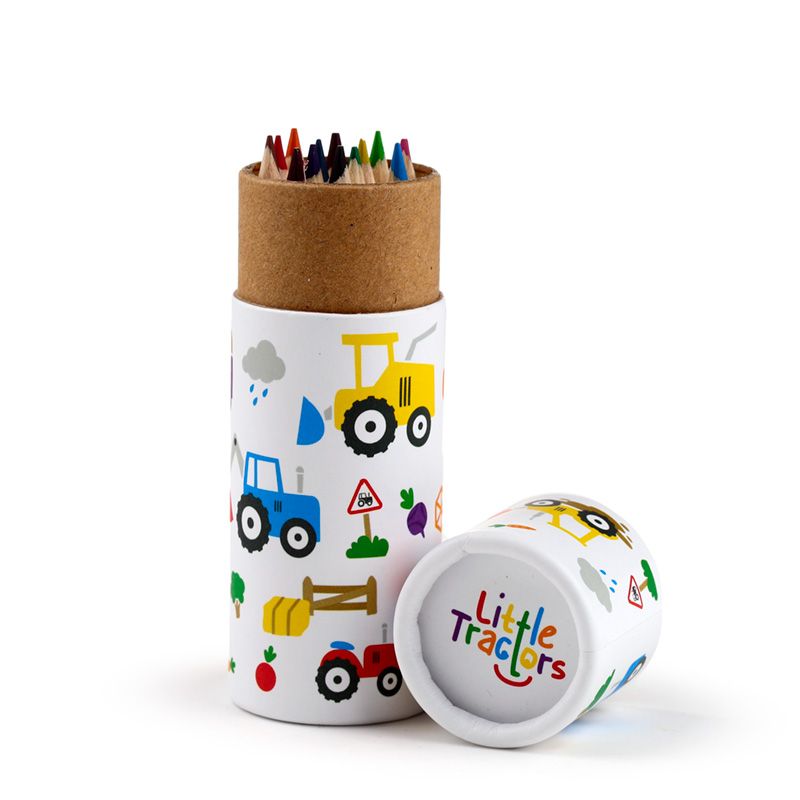 Little Tractors Pencil Pot with 12 Colouring Pencil - Anilas UK