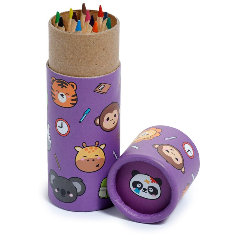 Adoramals Zoo Pencil Pot with 12 Colouring Pencils - Anilas UK