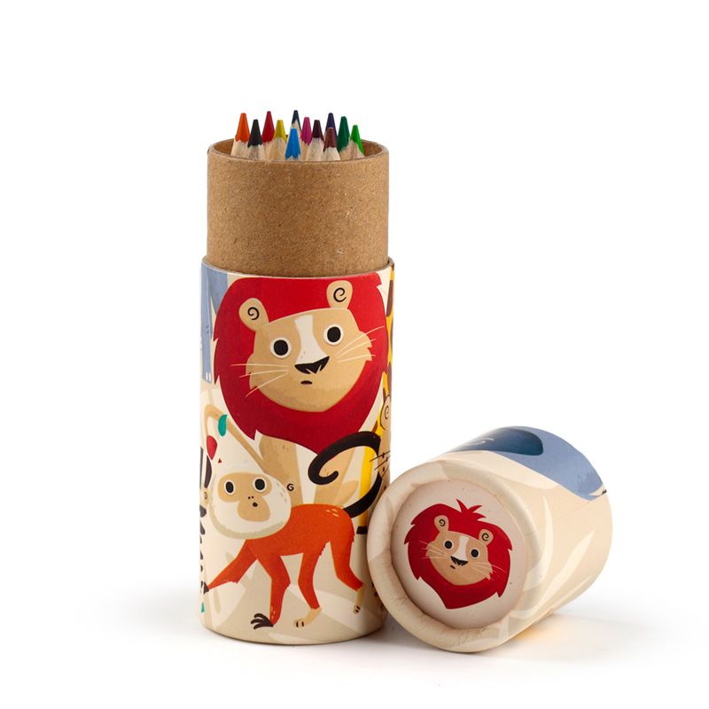 Zooniverse Pencil Pot with 12 Colouring Pencils - Anilas UK