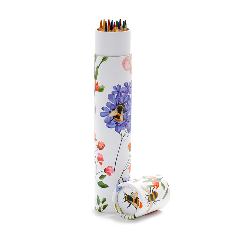 Nectar Meadows Large Pencil Pot with 12 Colouring Pencils - Anilas UK