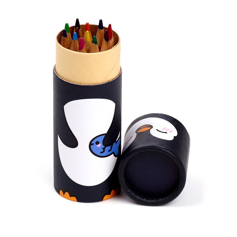 Adoramals Penguin Pencil Pot with 12 Colouring Pencils - Anilas UK