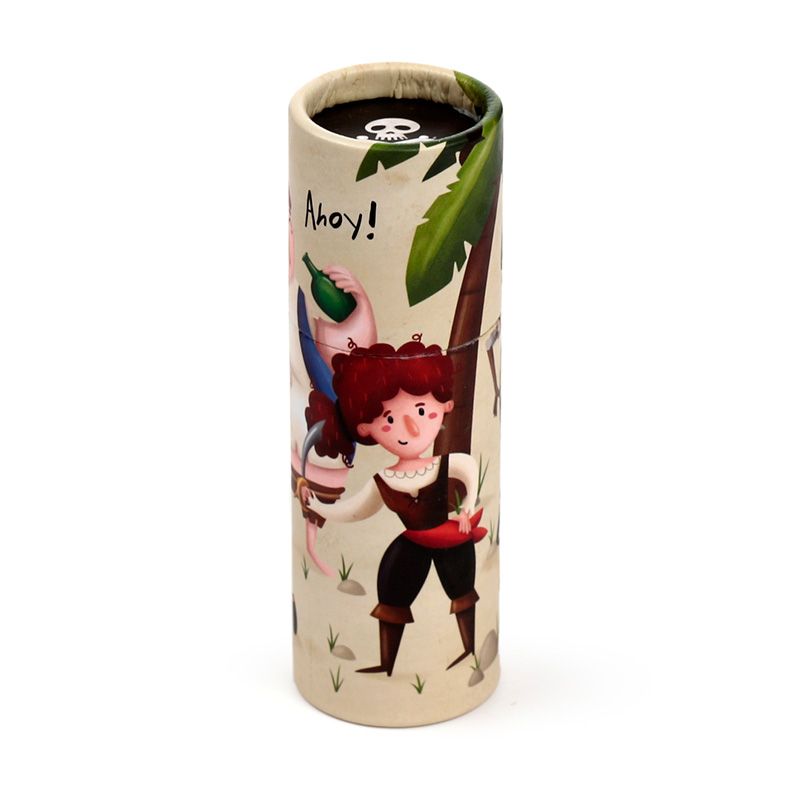 Jolly Rogers Pirates Pencil Pot with 12 Colouring Pencils - Anilas UK