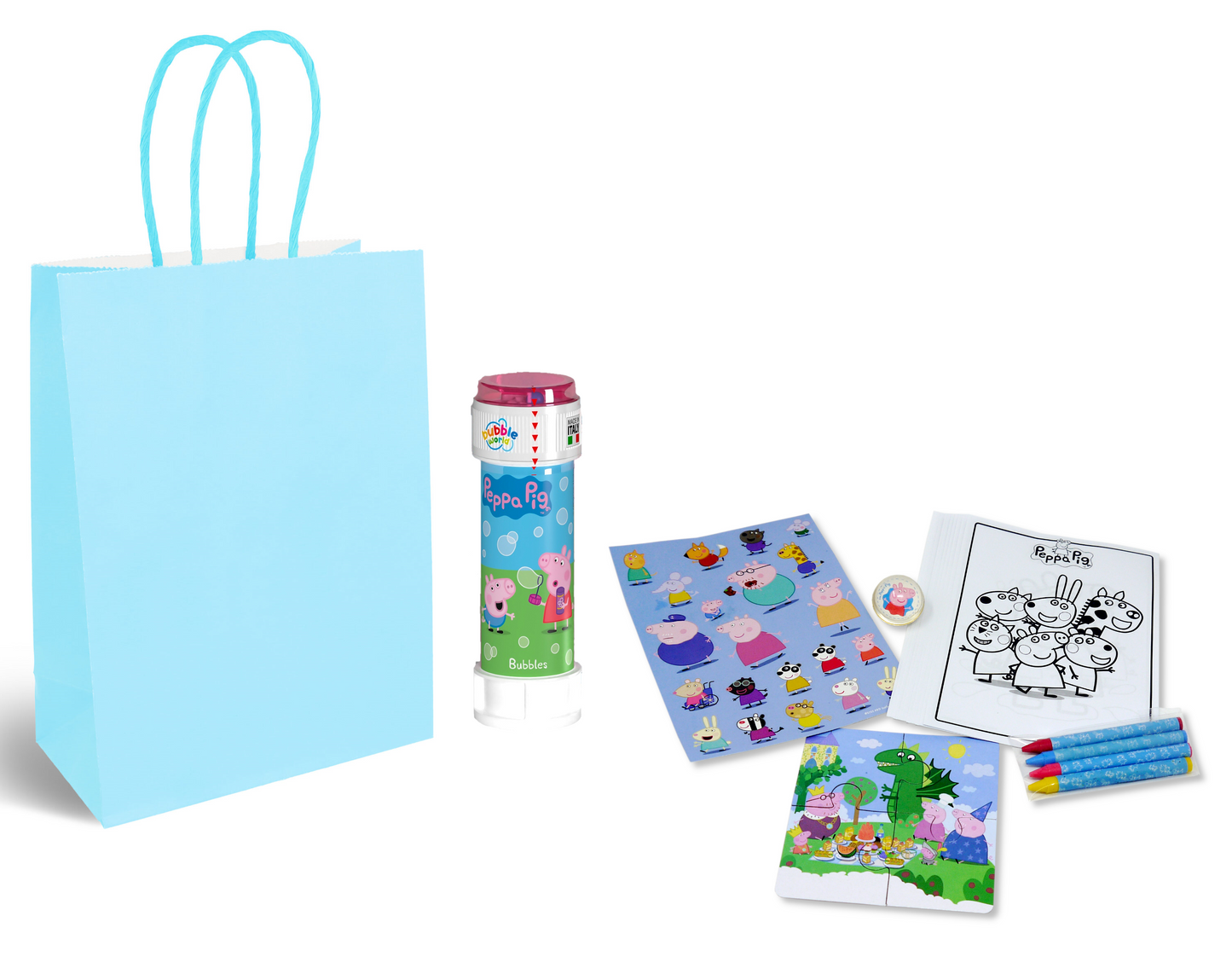 Peppa Pig themed 12 Party Bags with Fillers