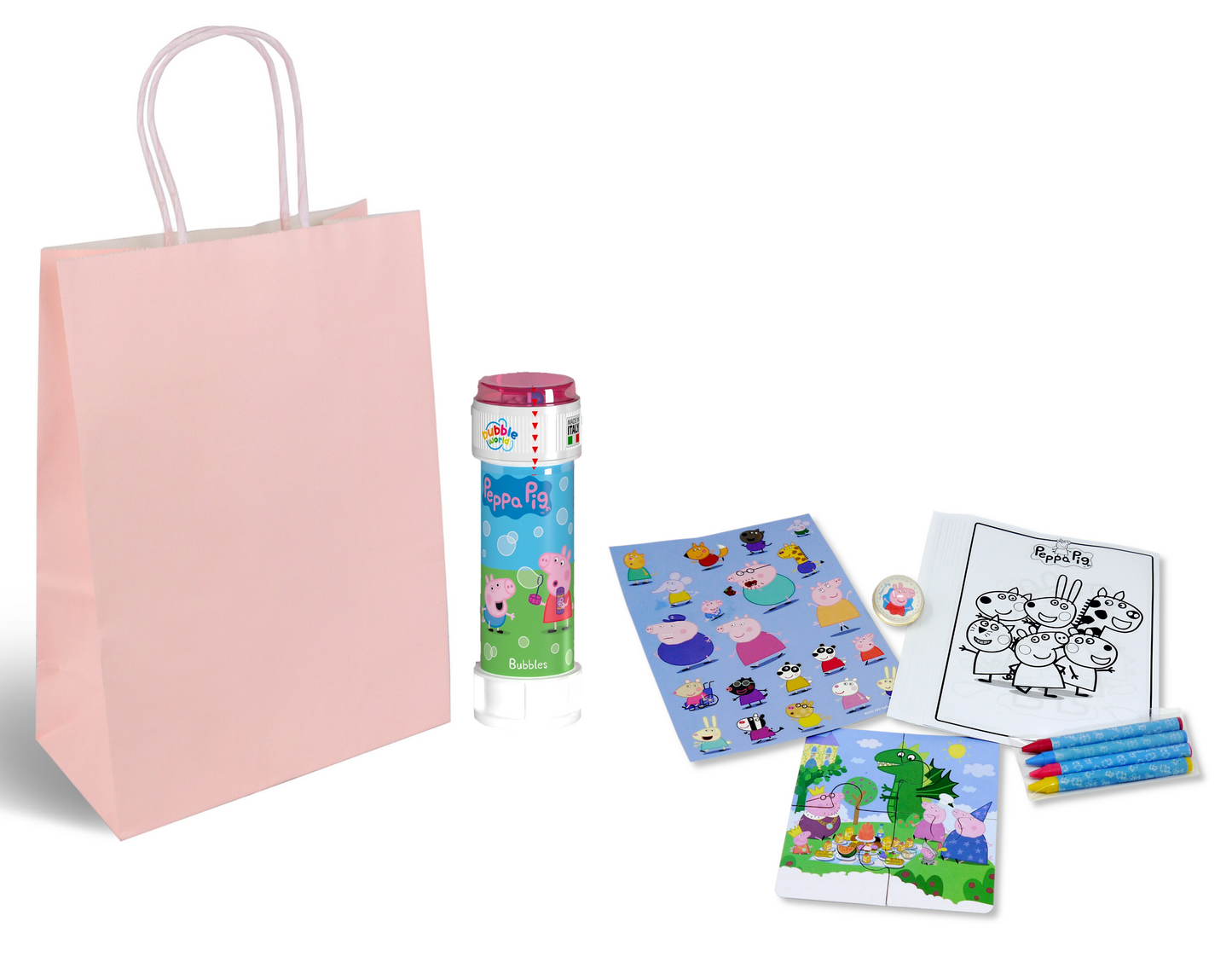 Peppa Pig themed 12 Party Bags with Fillers