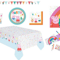Complete Peppa Pig Themed Party Pack for 8 people Including Tableware and Favours - Anilas UK