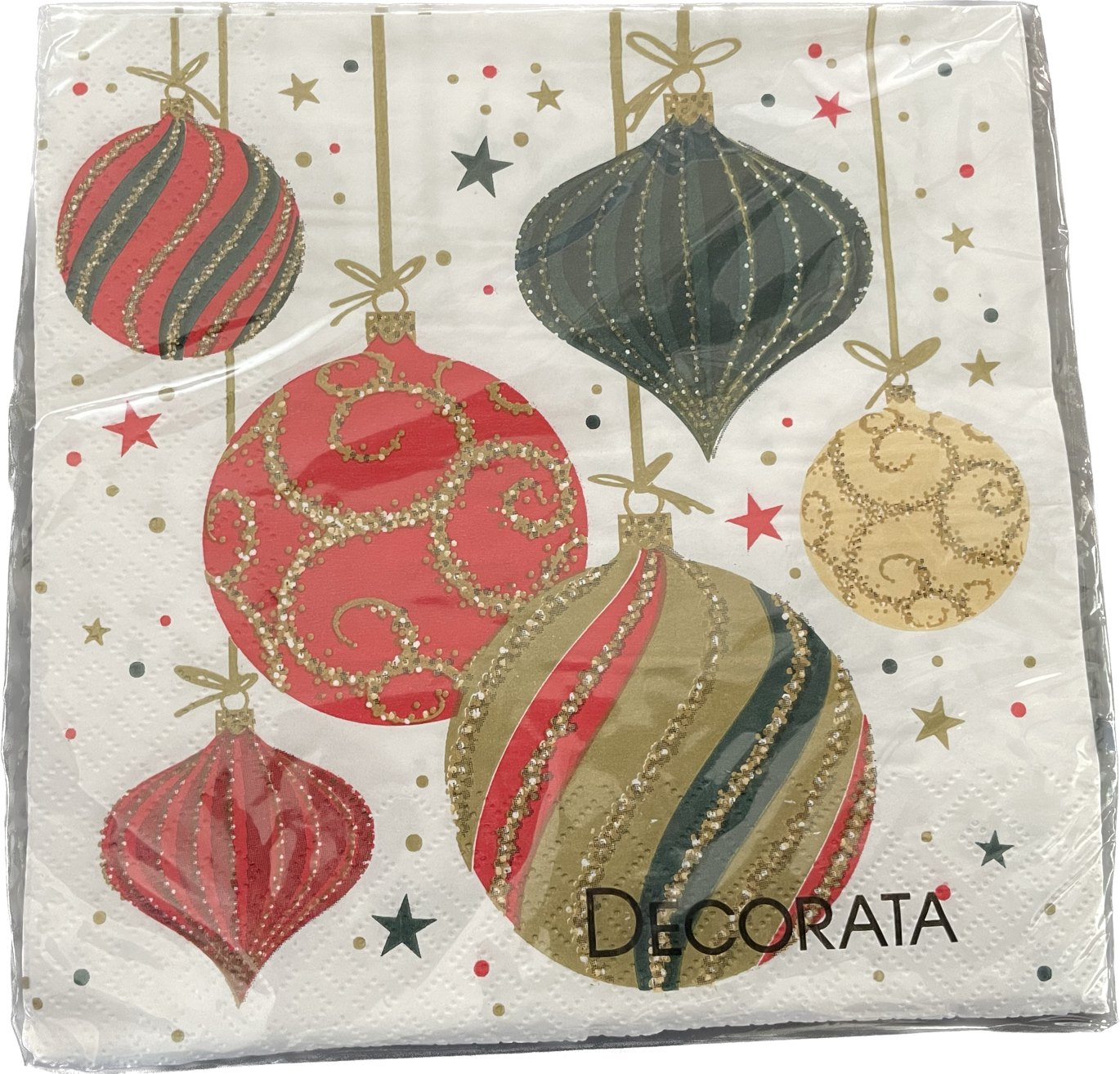 Christmas Decorative Balls Napkins (Pack of 20) - Anilas UK
