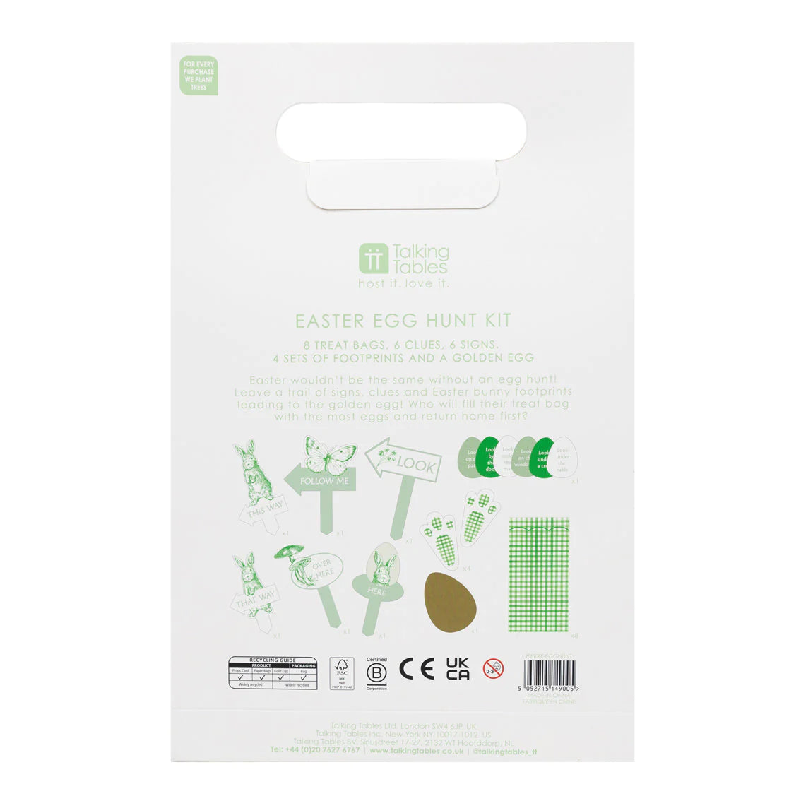 Toile de Jouy Green Easter Egg Hunt Kit - Anilas UK