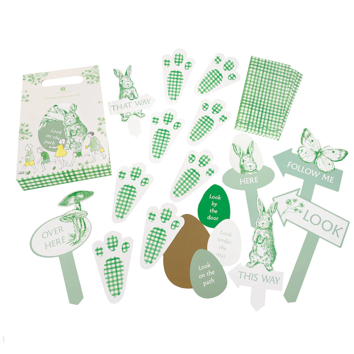 Toile de Jouy Green Easter Egg Hunt Kit - Anilas UK