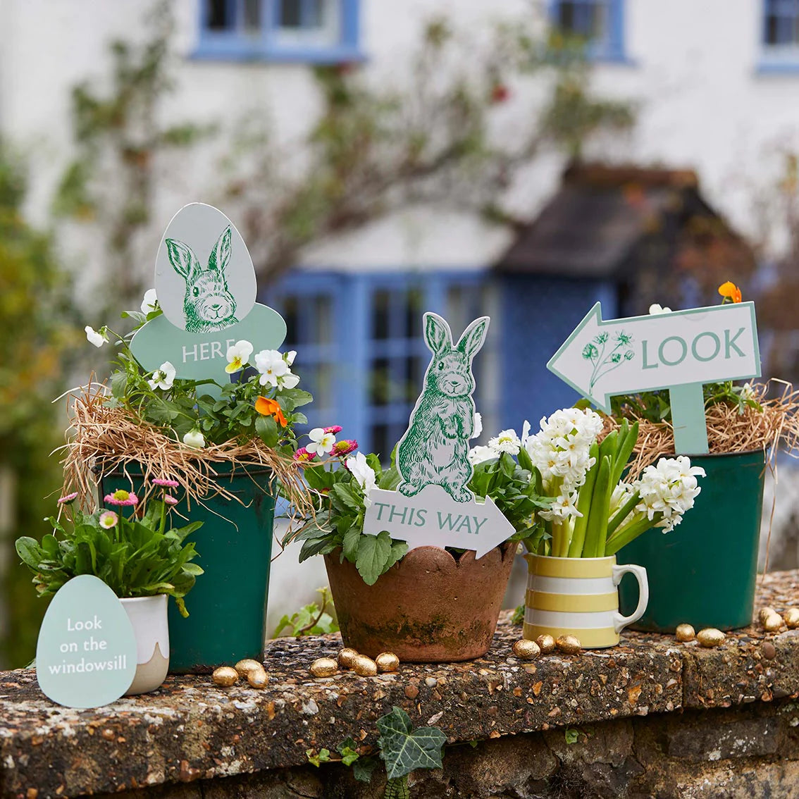 Toile de Jouy Green Easter Egg Hunt Kit - Anilas UK