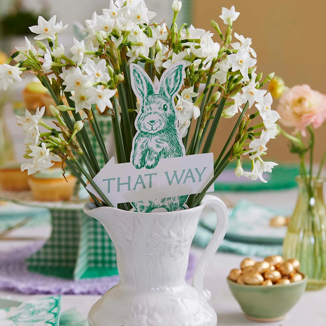Toile de Jouy Green Easter Egg Hunt Kit - Anilas UK