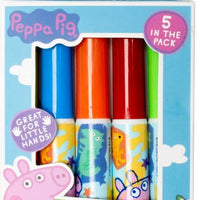 Peppa Pig Set of 5 Chunky Marker Pens for Children - Anilas UK