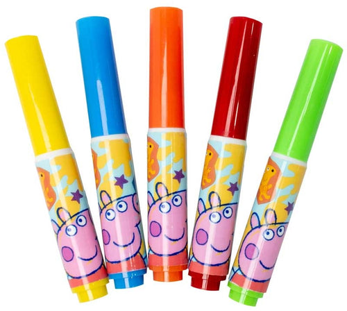 Peppa Pig Set of 5 Chunky Marker Pens for Children - Anilas UK