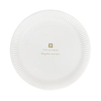 
              Gold & White Paper Plates - 10 Pack - Anilas UK
            