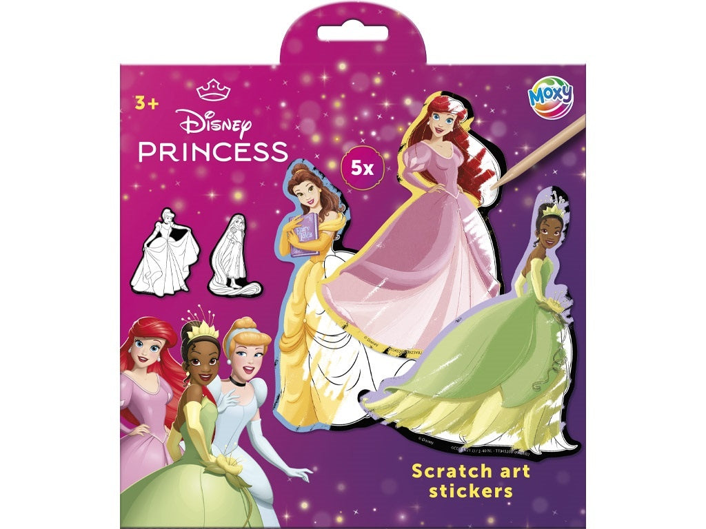 Disney Princess Scratch Art Stickers with 5 Princesses– Kids’ Craft - Anilas UK